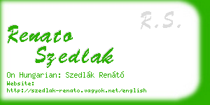 renato szedlak business card
